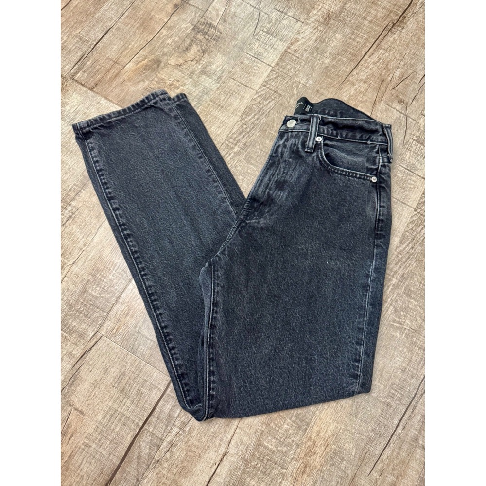 Abercrombie & Fitch Authentic Rigid Denim Loose Jeans Washed Black 29 x 32 Women